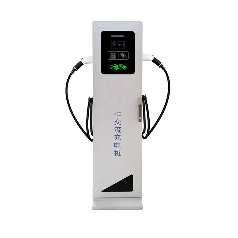 22kw car charger ac smart ev charging pile dual gun integrated scanning code charging station